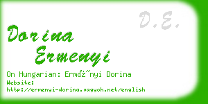dorina ermenyi business card